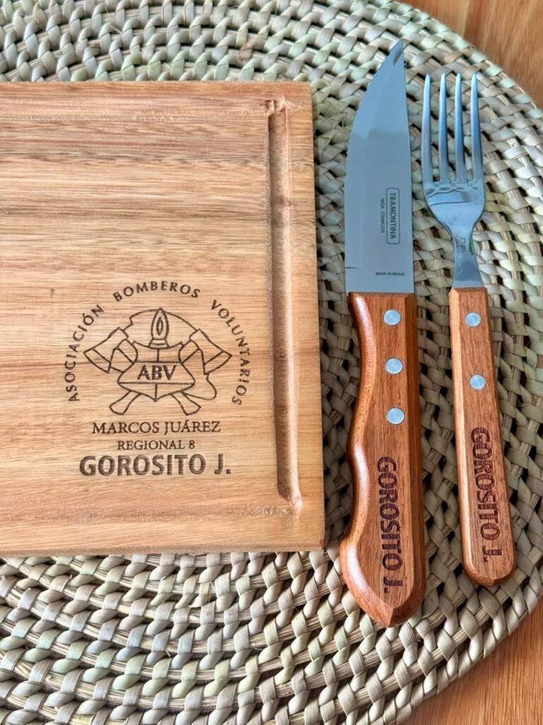 Juego de cuchillo mango grueso + tenedor