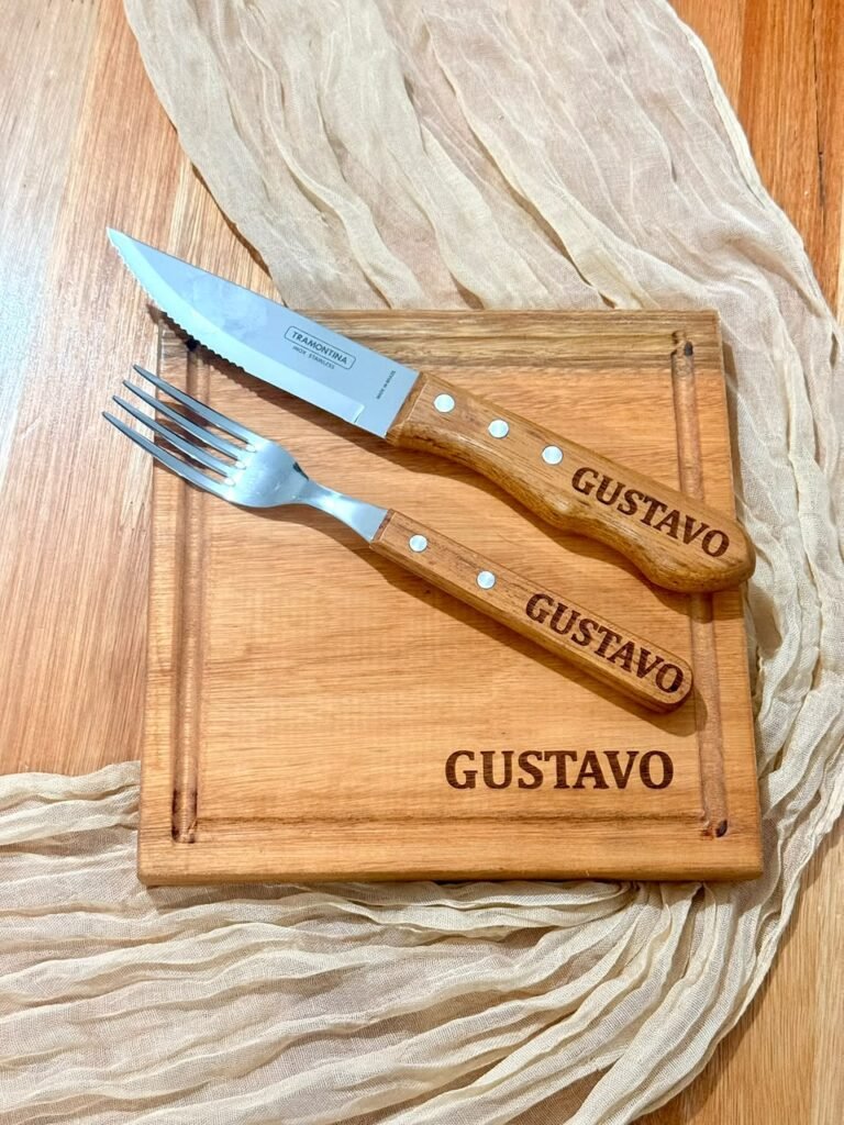 Juego de cuchillo mango grueso + tenedor