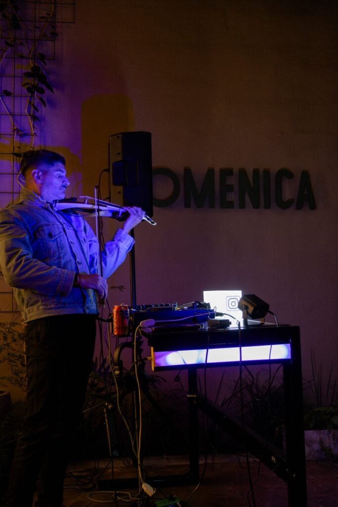 Live violin & set